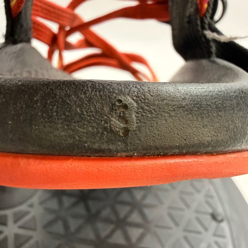 Chaco Kids Z1 Ecotread Sport Sandals Orange Black Chevron Size 3 Big Kids - Picture 8 of 10